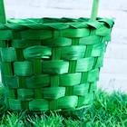 Корзина плетёная для хранения, 13×13×9.5 см, ручка h=18.5 см, бамбуковая, зелёная - Фото 3