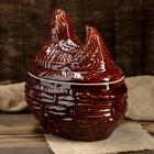 Горшок духовой "Курица", керамика, 3 л - Фото 3