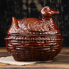 Горшок духовой "Утка", керамика, 3.1 л - Фото 1