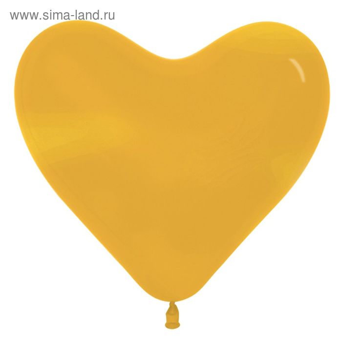 Шар латексный 16" "Сердце", набор 100 шт., цвет золотой - Фото 1