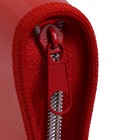 Папка пластиковая А4, 325×230×25 мм, молния вокруг, Calligrata «Офис», ПМ-А4-11, 0.5 мм, цветная, текстура «песок», красная - Фото 3