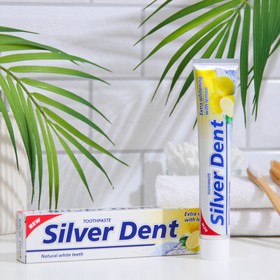 Паста зубная Silver dent Экстра отбеливание с лимоном, 100 г