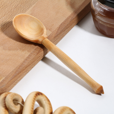 Ложка деревянная, чайная, варёная, без росписи, заготовка для творчества