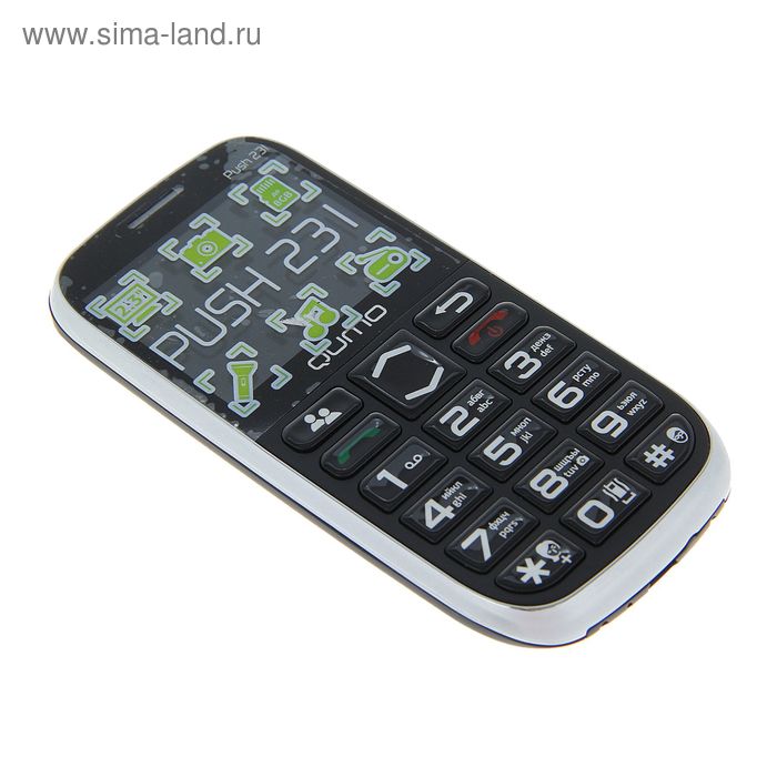 Мобильный телефон Qumo Push 231, 2,3"LCD/1SIM/MicroSD/Bluetooth/MP3/MP4/чёрный - Фото 1