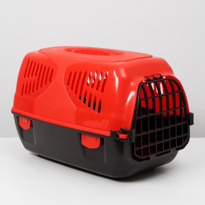 Переноска для животных "Сириус", 33,5 х 31 х 50 см, цвет красный - Фото 1