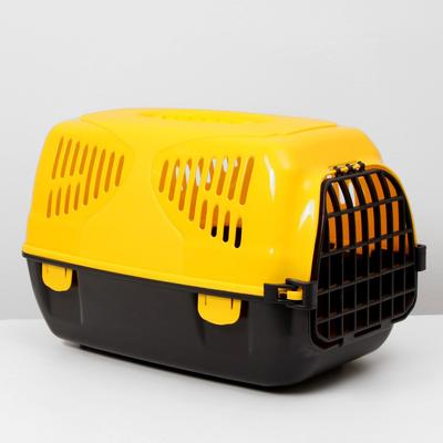 Переноска для животных "Сириус", 33,5 х 31 х 50 см, цвет жёлтый