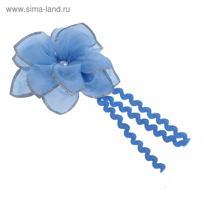 Бант школьный стразы цвет микс 9,5 см - Фото 1