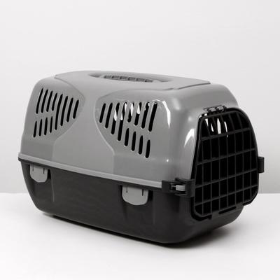 Переноска для животных "Сириус", 33,5 х 31 х 50 см, цвет серый