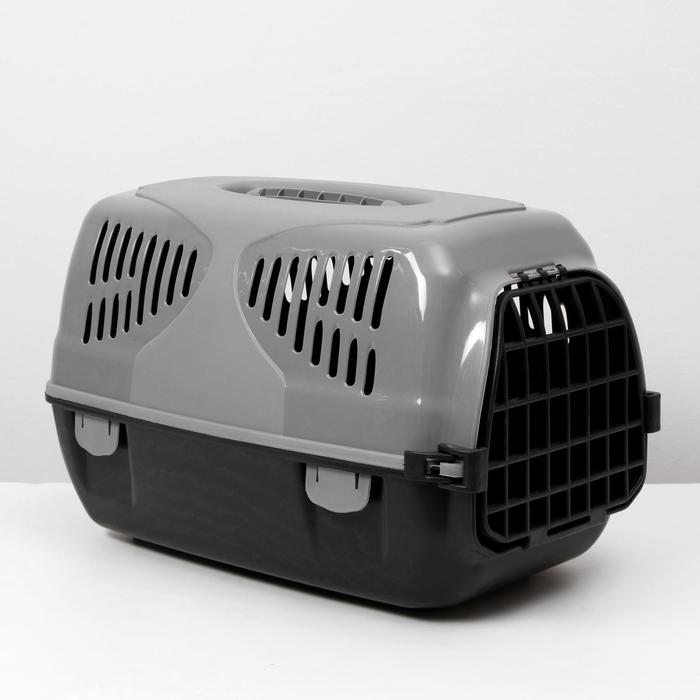 Переноска для животных "Сириус", 33,5 х 31 х 50 см, цвет серый - Фото 1