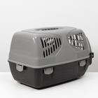 Переноска для животных "Сириус", 33,5 х 31 х 50 см, цвет серый - Фото 2