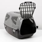 Переноска для животных "Сириус", 33,5 х 31 х 50 см, цвет серый - Фото 3