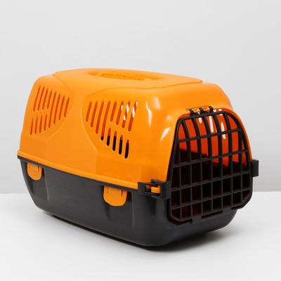 Переноска для животных "Сириус", 33,5 х 31 х 50 см, цвет оранжевый