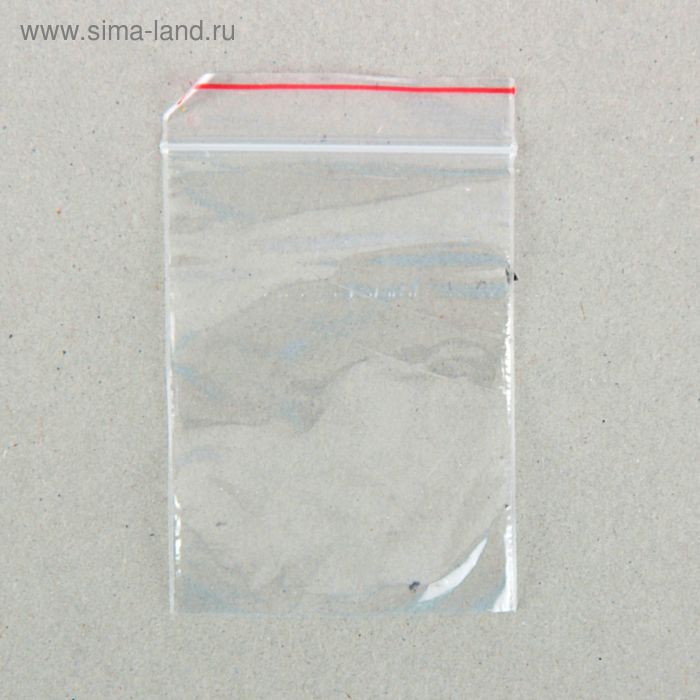 Пакет zip lock 5 х 7 см (с красной полосой) - Фото 1