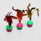 Игрушка-неваляшка для кошек с перьями, микс цветов - Фото 6