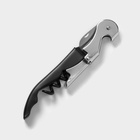 Набор для вина на 2 бутылки Доляна «Премьер», 4 предмета: штопор, пробка, воронка, кольцо - Фото 2