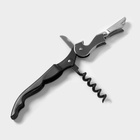 Набор для вина на 2 бутылки Доляна «Премьер», 4 предмета: штопор, пробка, воронка, кольцо - Фото 4