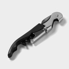 Набор для вина на 2 бутылки Доляна «Премьер», 4 предмета: штопор, пробка, воронка, кольцо - Фото 5