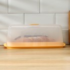 Хлебница с прозрачной крышкой, 36×22×13,5 см, цвет МИКС - Фото 1