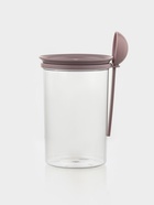 Банка для сыпучих продуктов Полимербыт, 700 мл, с ложкой, прозрачная, пластик, МИКС - Фото 2