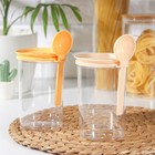 Банка для сыпучих продуктов Полимербыт, 700 мл, с ложкой, прозрачная, пластик, МИКС - Фото 4