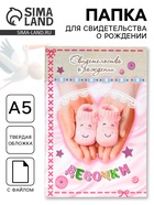 Папка для свидетельства о рождении, А5 «Девочка» - Фото 1
