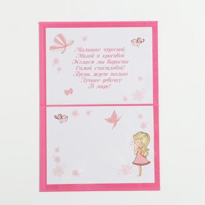 Папка для свидетельства о рождении «Коллаж», для девочки, А5