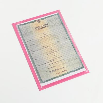 Папка для свидетельства о рождении «Коллаж», для девочки, А5