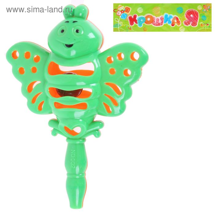 Погремушка «Бабочка», цвета МИКС - Фото 1