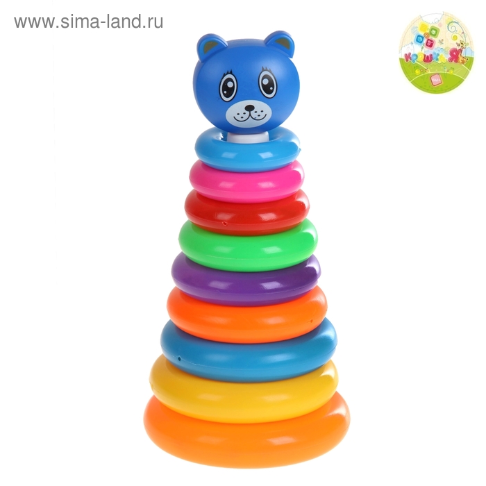 Пирамида "Котик", 9 колец - Фото 1