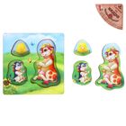 Рамка - вкладыш " Корова и теленок", 3 элемента - Фото 1