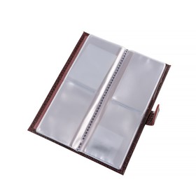 

Визитница, 2 ряда, 24 листа, цвет бордовый