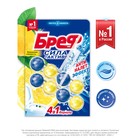 Блок для чистки и свежести унитаза 4 в 1 Bref Сила актив «Лимонная свежесть», 2×50 г - Фото 1