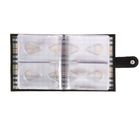 Кредитница двухрядная с застежкой на кнопке, на 72 карточек, чёрная - Фото 2