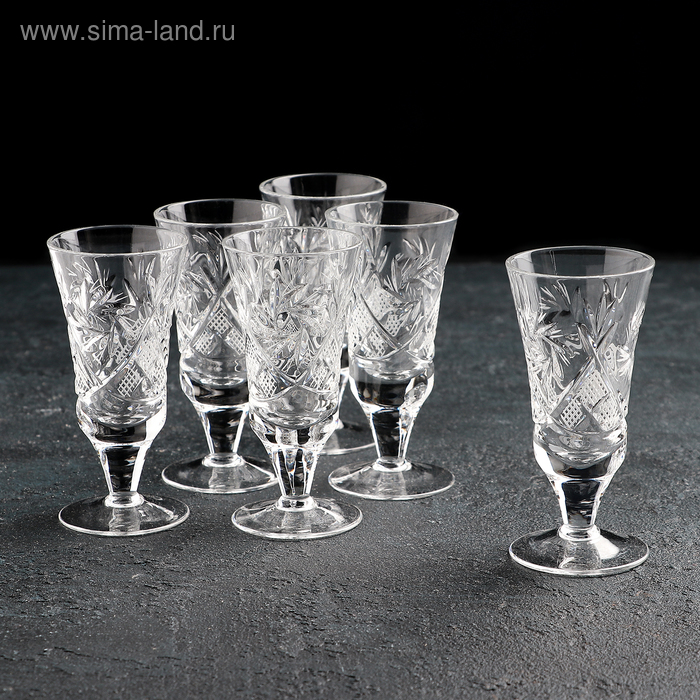 Набор рюмок хрустальных «Мельница», 25 мл, 6 шт - Фото 1