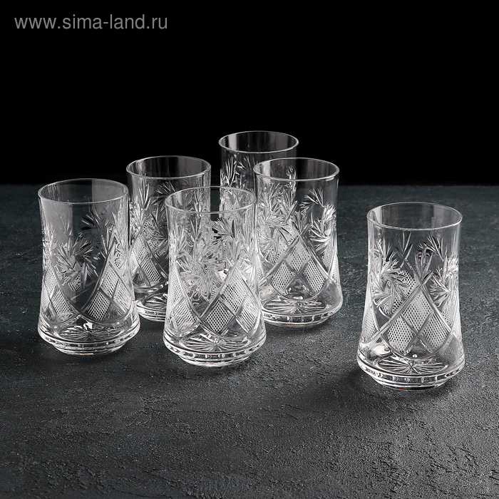 Набор стаканов хрустальных для напитка «Мельница», 200 мл, 6 шт - Фото 1