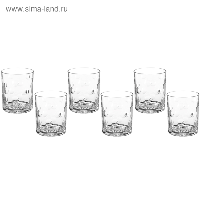 Набор стаканов для виски 330 мл "Ямки-линзы", 6 шт - Фото 1