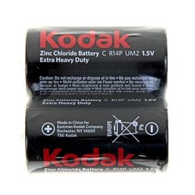 Батарейка солевая Kodak Extra Heavy Duty, С, R14-2S, 1.5В, спайка, 2 шт.