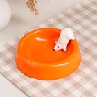 Миска "Белая мышка", оранжевая, керамика, 0.2 л - Фото 1