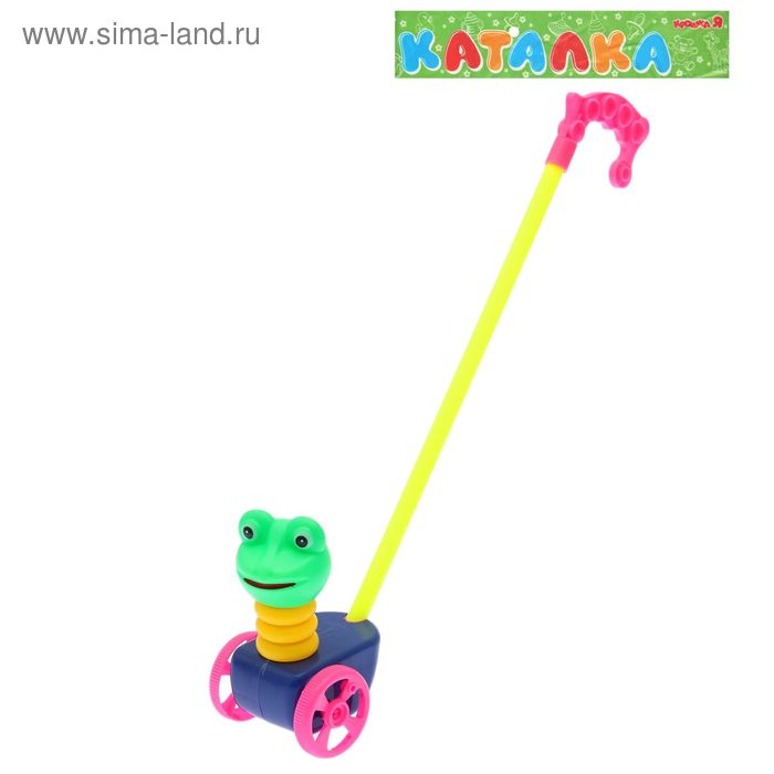 Каталка на палке «Забавные зверюшки», БОНУС - наклейки, МИКС - Фото 1