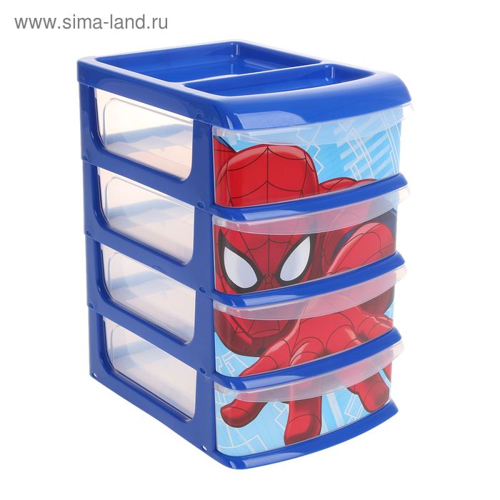 Универсальный бокс малый "Человек-паук", 4 секции, МИКС - Фото 1