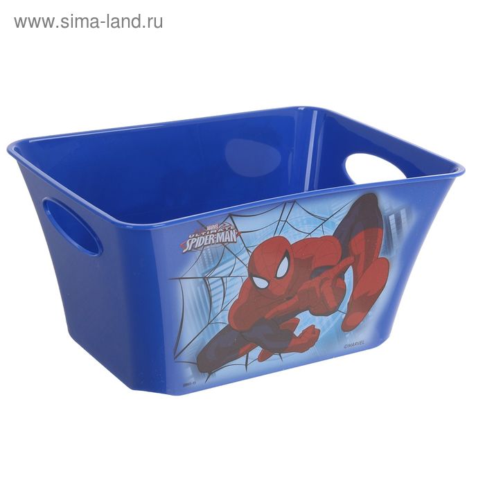 Корзина для игрушек "Человек-Паук", 1,5 л, цвет синий - Фото 1