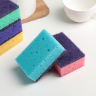 Набор губок кухонных «Брик», 9,6×6,4×3,7 см, 5 шт - Фото 1