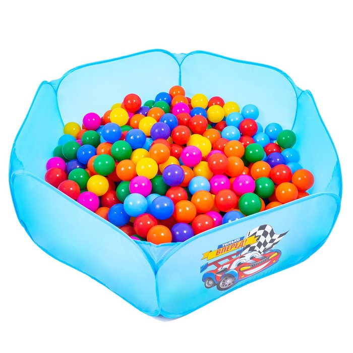 Шарики для сухого бассейна с рисунком, диаметр шара 7,5 см, набор 30 штук, разноцветные - Фото 1