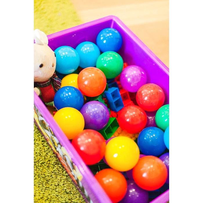 Шарики для сухого бассейна с рисунком, диаметр шара 7,5 см, набор 30 штук, разноцветные - фото 1886182798