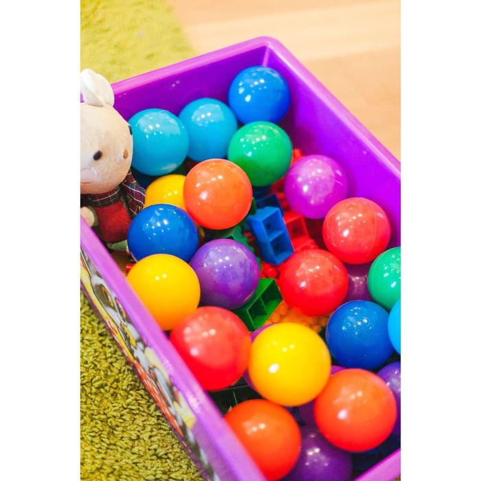 Шарики для сухого бассейна с рисунком, диаметр шара 7,5 см, набор 90 штук, разноцветные - фото 1886182810
