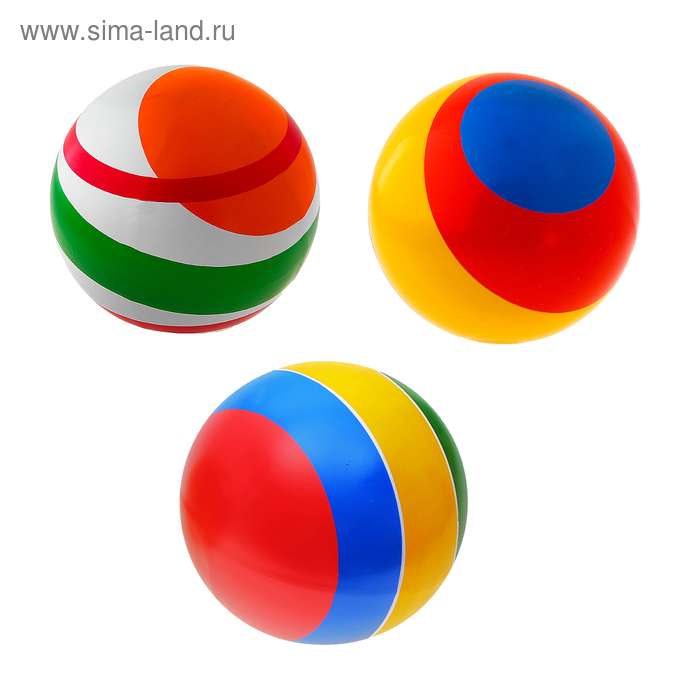 Мяч с полосой, диаметр 200 мм, МИКС - Фото 1