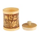 Туес для мёда «Цветочный», 6×9.5 см, береста - Фото 4