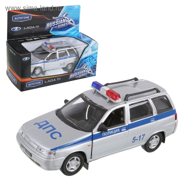 Модель машины "Lada 111" - полиция, масштаб 1:36 - Фото 1