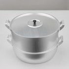 Мантоварка алюминиевая SCOVO, 15 л, d=34 см, 4 диска, металлическая крышка - Фото 1