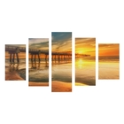 Картина модульная на подрамнике "Рассвет" 2-43х25, 2-58х25, 1-72х25 см, 75х135 см - Фото 1